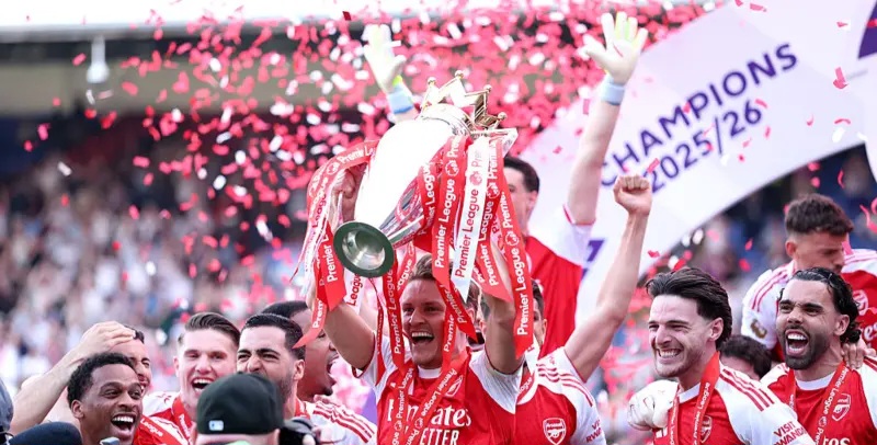 EPL: Arsenal crowned, Fernandes breaks assists record, Villa spoil Guardiola party